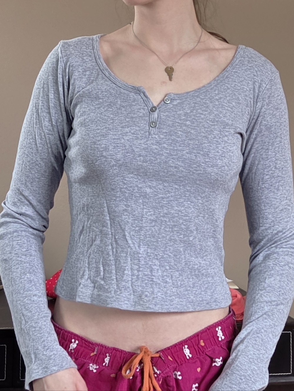 Brandy melville button long sleeve